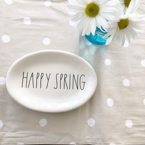NWT RAE DUNN HAPPY SPRING OVAL LL DISH